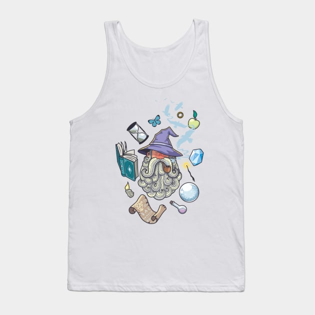 Wizard Portrait Tank Top by Malchev